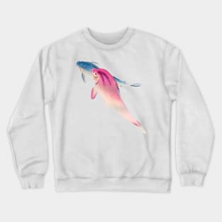 Two carps, Asian Art, History Art Crewneck Sweatshirt